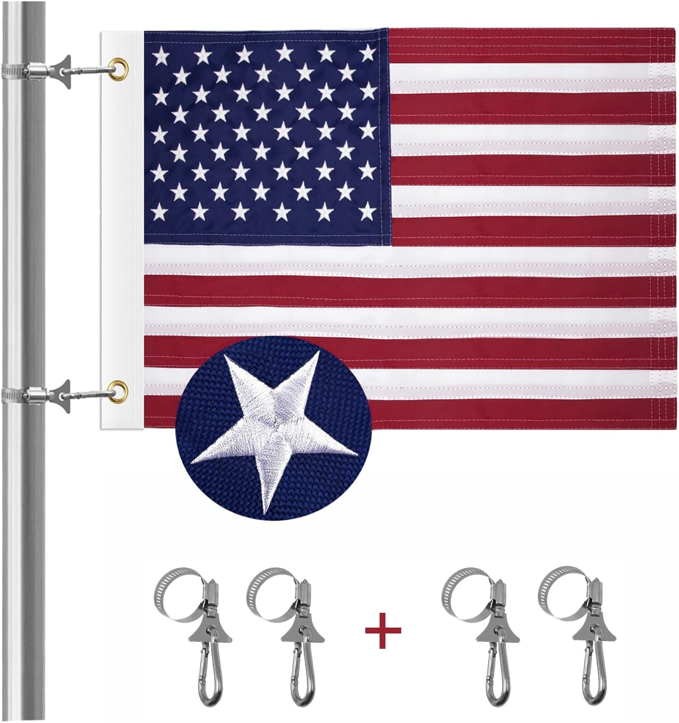 MELIUDEY Boat Flag Marine Flag 12x18 Inch with 4 Boat Flag