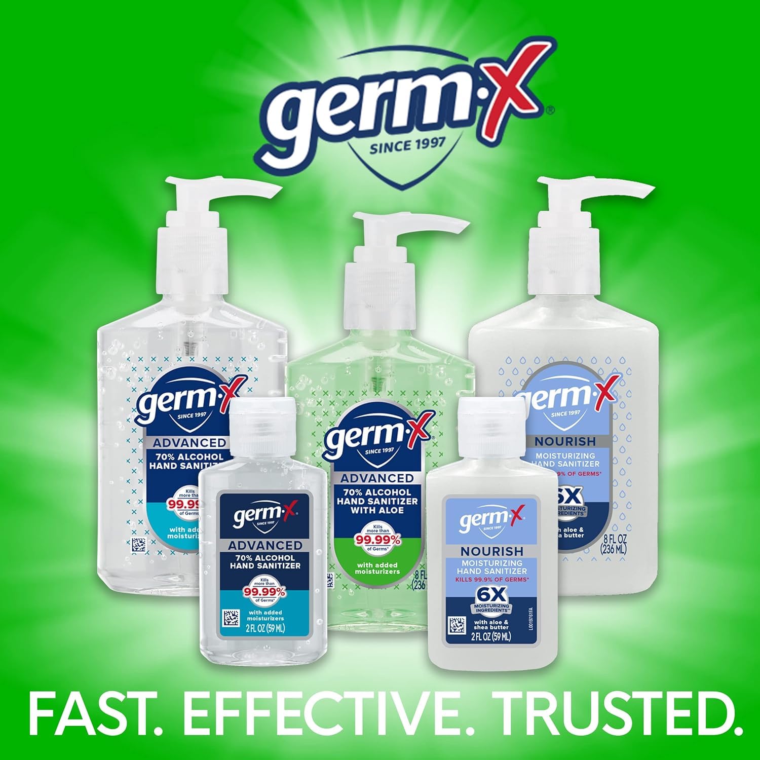 Germ-X Advanced Hand Sanitizer with Aloe and Vitamin E, 1 Liter (Pack of 4), Less Drying Moisturizing Gel, No Rinse Formula, Pump Bottle — Amazon image 9