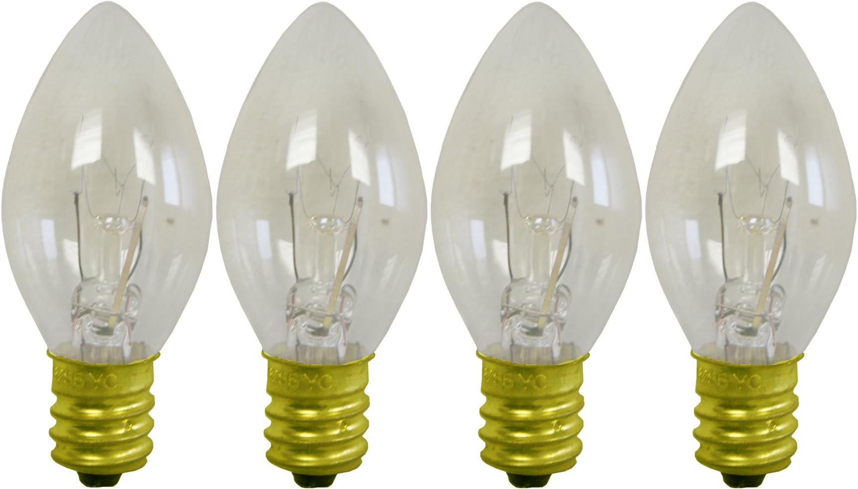 C-7 Clear Transparent Replacement Bulbs for Twinkle or Blinking Lights