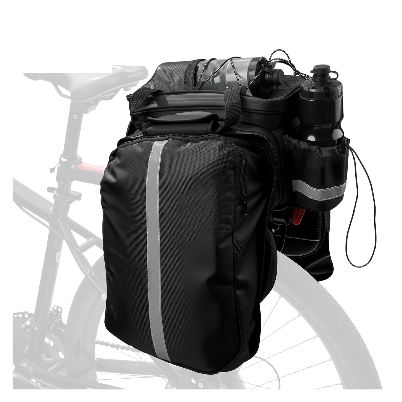 Torba na tylne siedzenie roweru Sakwa rowerowa Torba na bagażnik rowerowy Bagażnik Skalowalne dwustronne akcesoria do toreb rowerowych