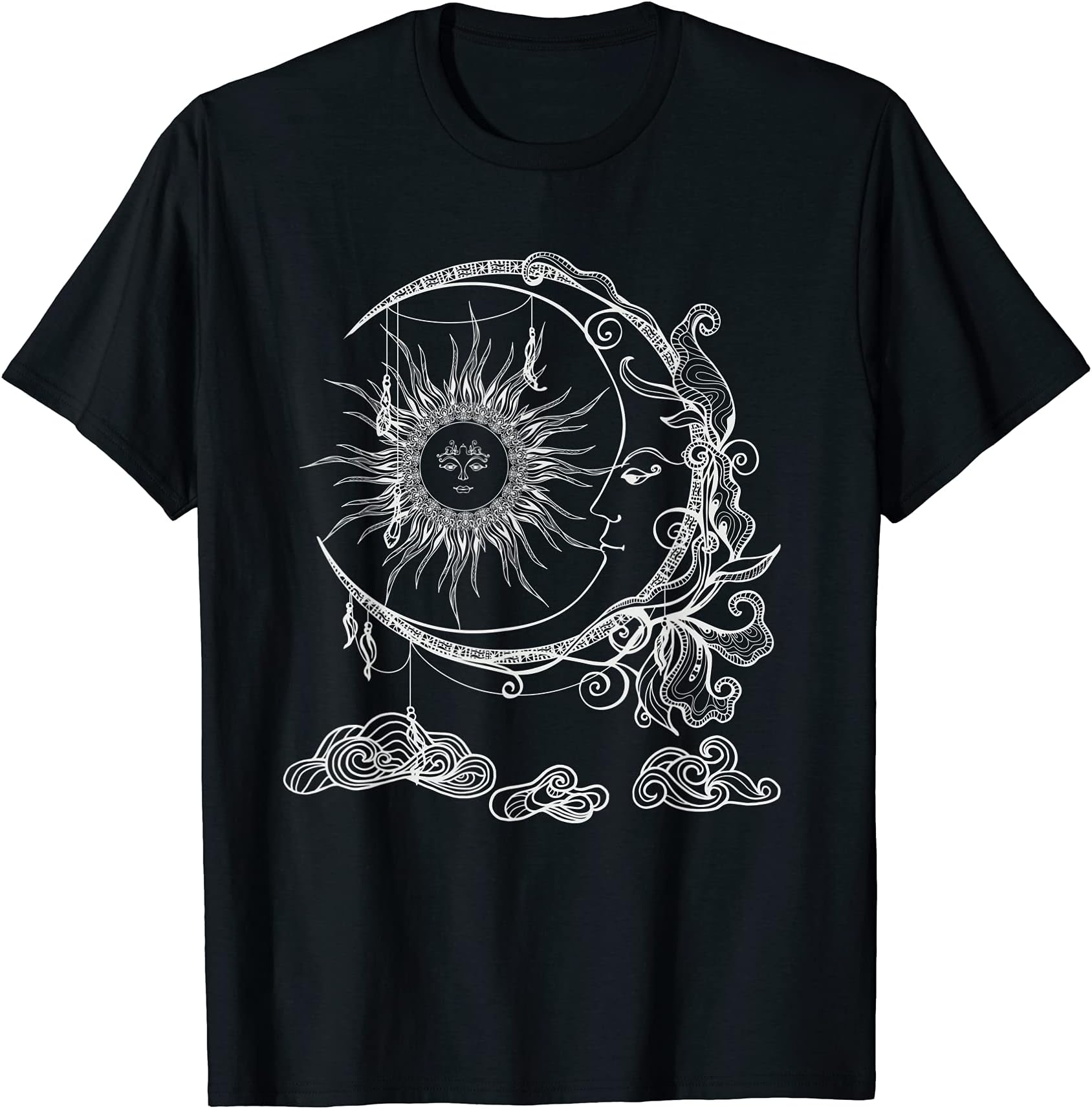 Sponsored Ad - Space Celestial Bodies Sun Moon Boho Luna Solar Astronomy T-Shirt