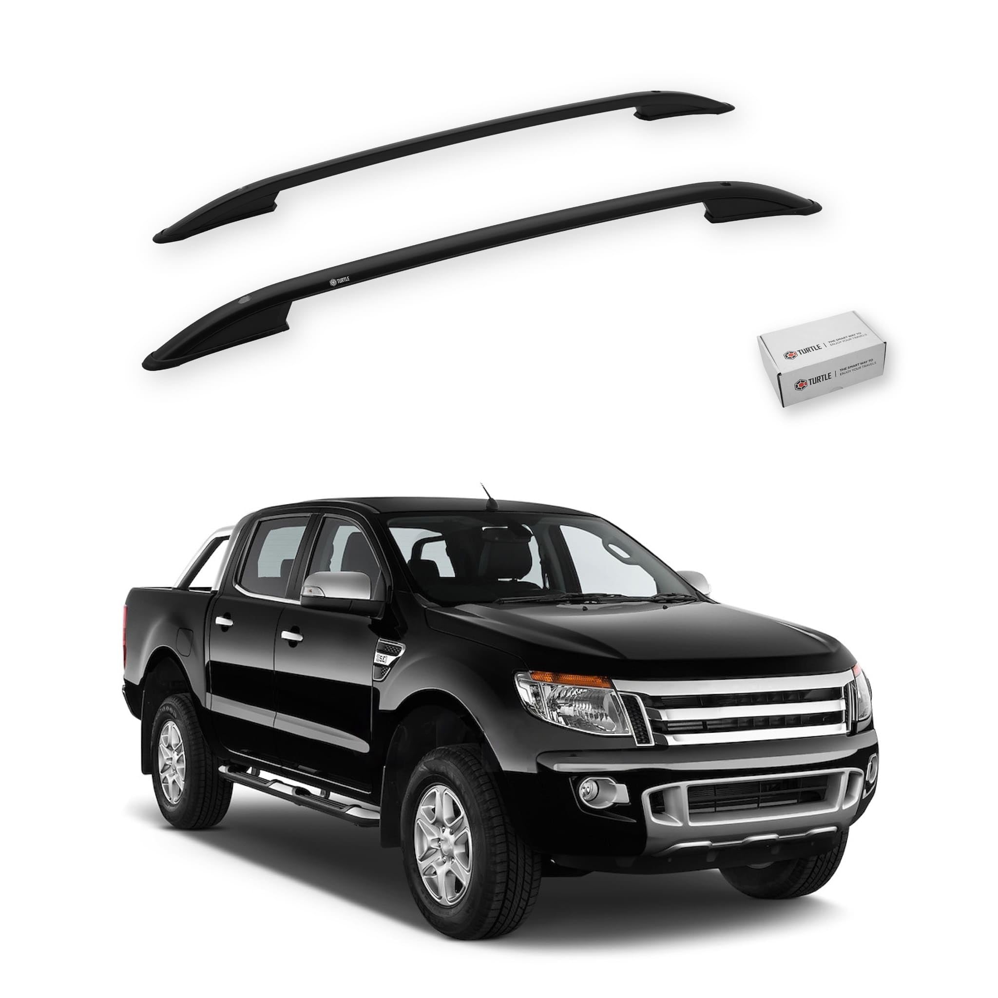 TURTLE Für Ford Ranger (T6-P375/Px) 2011-2022 Crown Dachreling | SCHWARZ