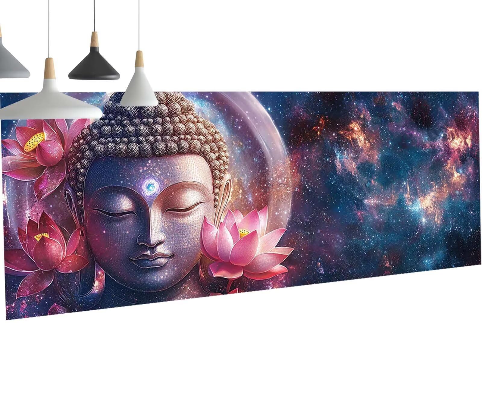 Malarstwo diamentowe kwiat malarstwo Budda kompletny zestaw, pełne wiertło 5D diamentowe malowanie ścieg krzyżykowy haft kryształowy rzemiosło artystyczne dla dorosłych dzieci dekoracja domu mural