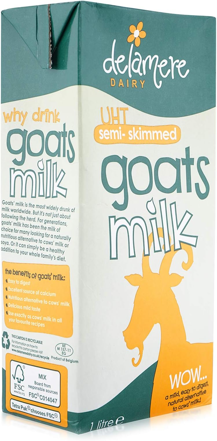 Delamere Dairy Uht Semi Skimmed Goats Milk, 1L