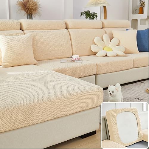 Miniatura 16 de Fundas de sofá mágicas relajantes para el hogar, fundas elásticas para sofá, fundas de sofá para sofá, fundas de sofá para perros, lavables (gris