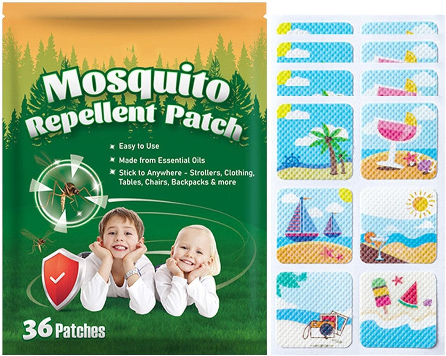 AntiMosquitoes Sticker Resealable Stickers for Kids Adults Kid