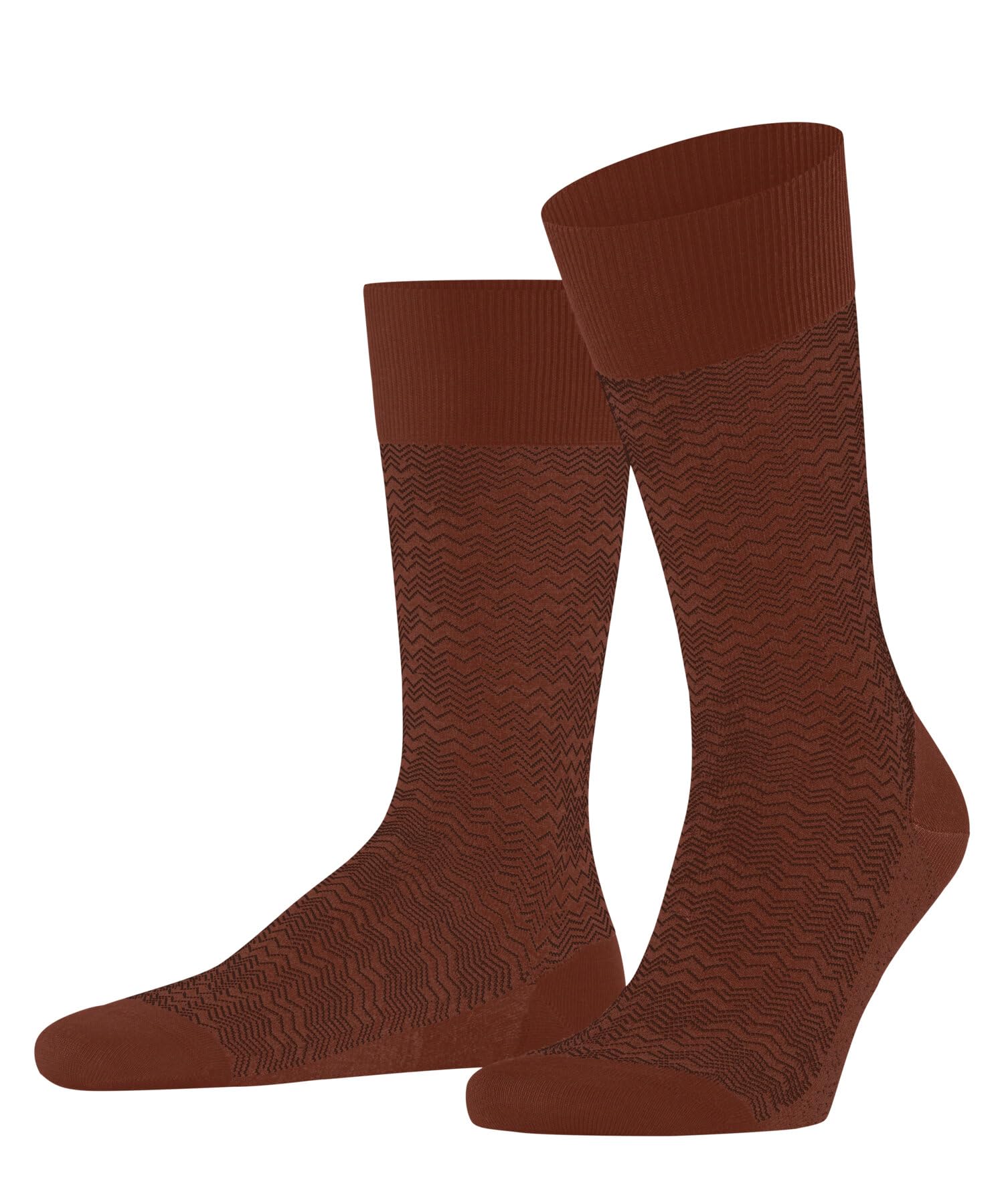 FALKE Men's Mighty Nest M So Cotton Wool Patterned 1 Pair Socks, Brown Terra 8829, 5.5-6.5