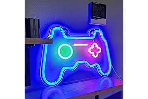 Neon Controller Sign, Gamer Gifts Room Decor