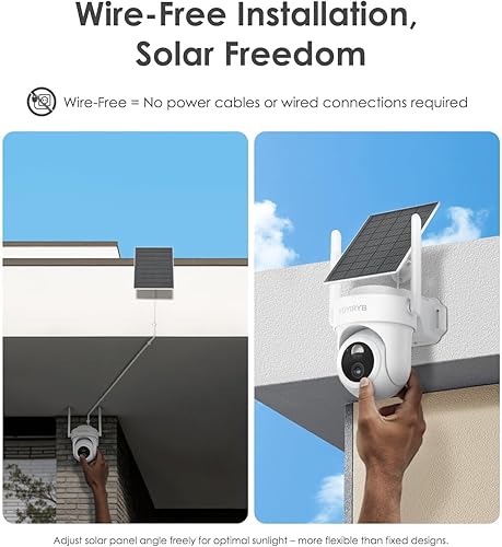 Miniatura 9 de Cámaras de seguridad inalámbricas para exteriores, cámaras solares 4K para seguridad en el hogar con visión nocturna a color y seguimiento de giro e