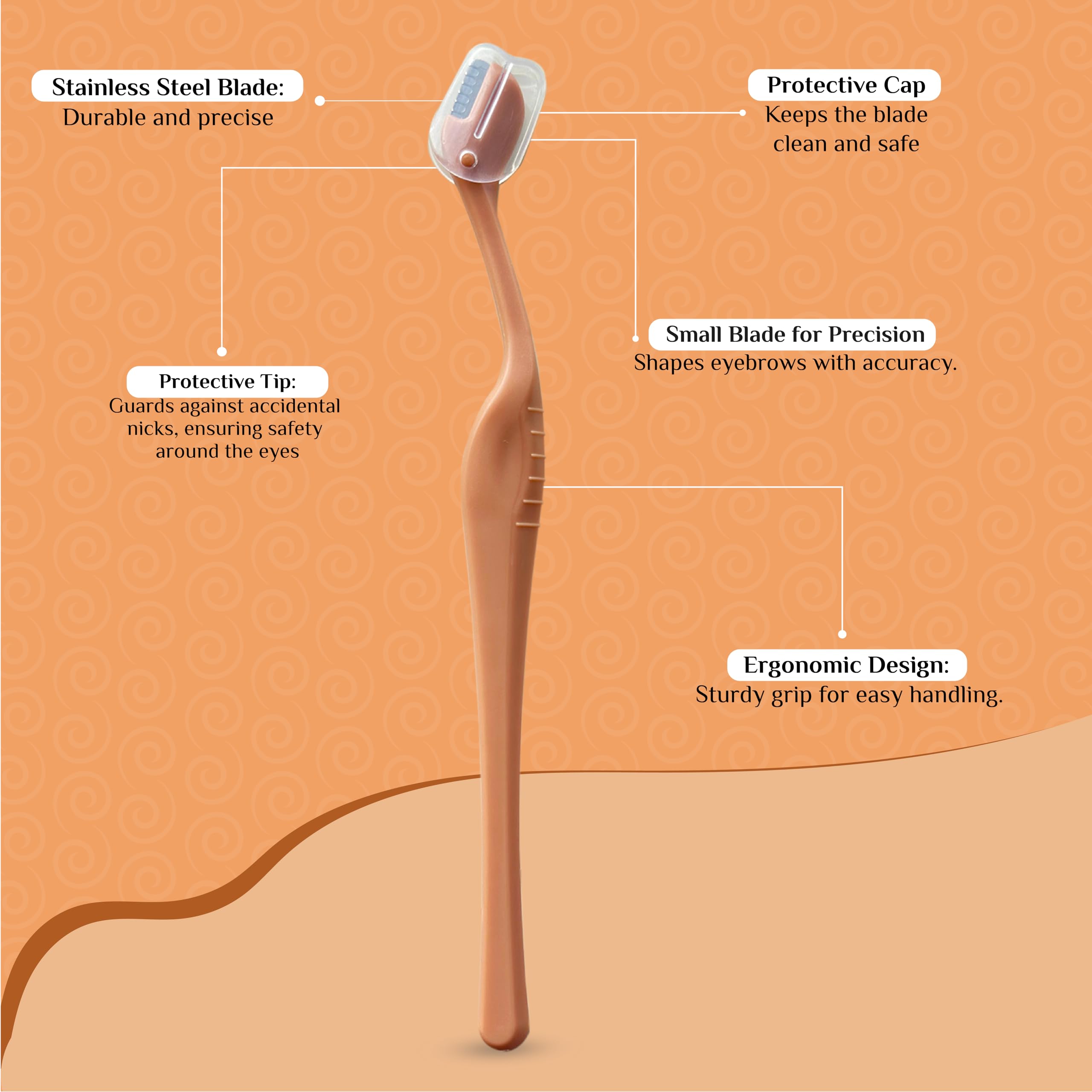 Senzicare Eyebrow Razor | Eyebrows, Upper Lip, Targeted Corner Hair | Painless Hair Removal | Safe & Hygienic | 3 units 3