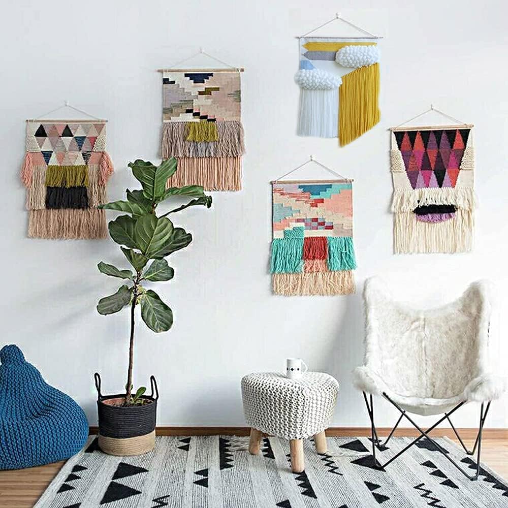 Wooden Multi-Craft Weaving Loom Large Frame 9.85x 15.75x 1.3inch Wooden Tapestry Looms to Handcraft for Kids Beginners