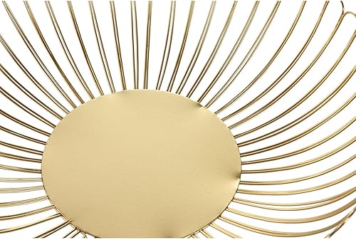 Vista 2 de Centro Mesa Metal 12.6 x 12.6 x 3.3 in Dorado Brillante