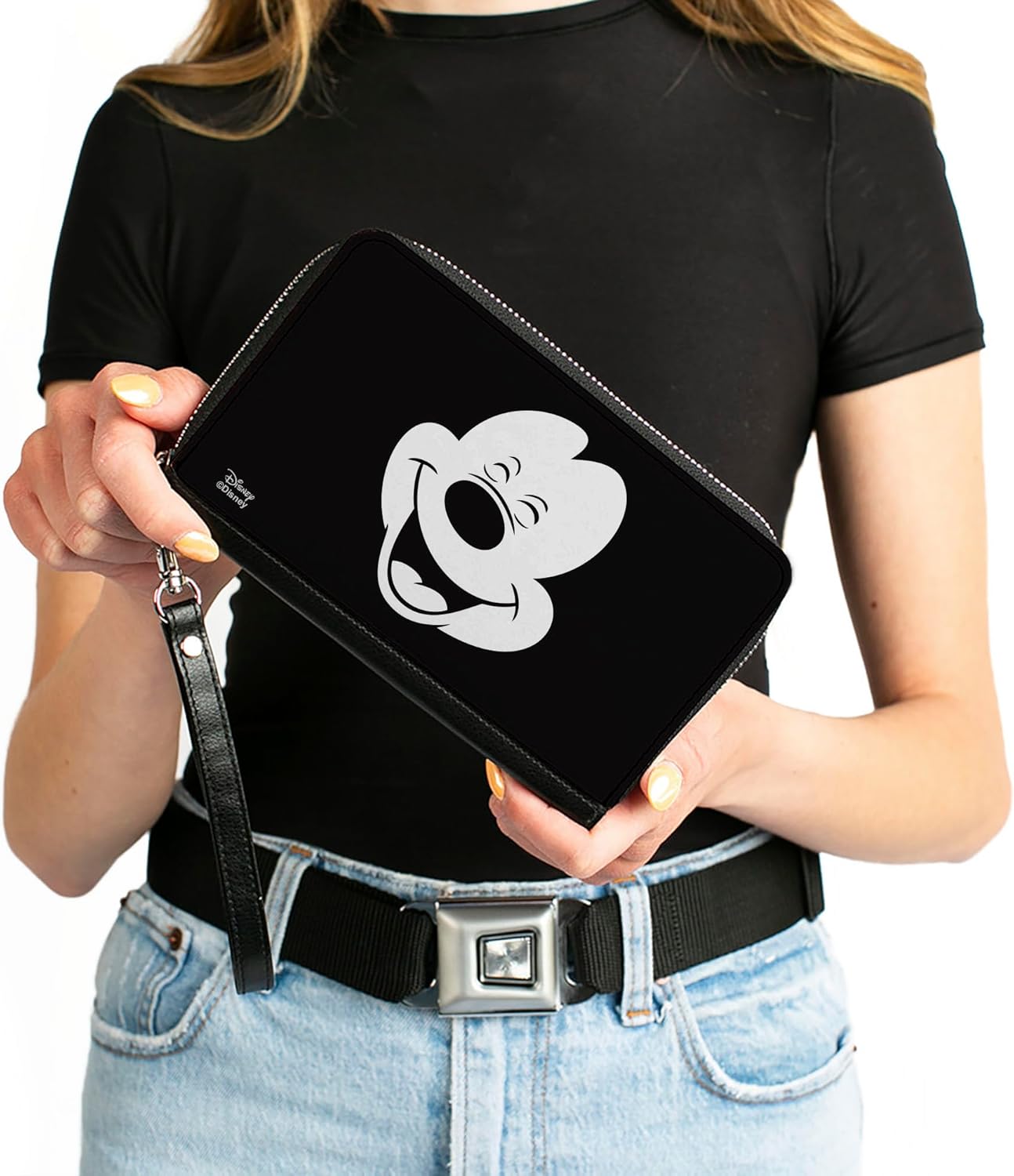 Buckle-Down Women's PU Zip Around Wallet Rectangle-Mickey Mouse, 7.5"x4.5" - Image 4