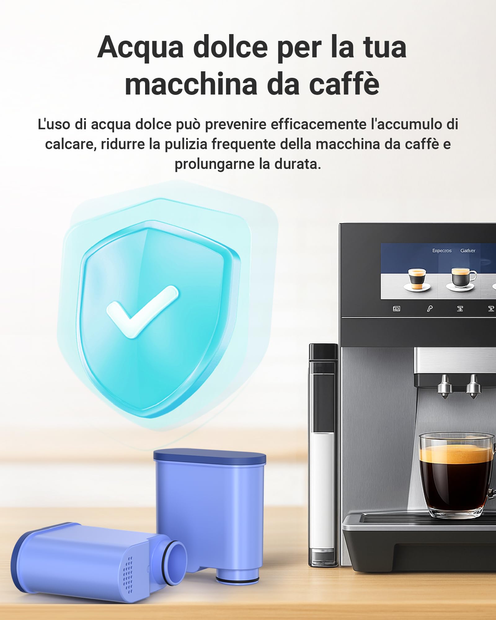 AQUA CREST Filtro acqua di Ricambio per Philips® AquaClean® CA6903/10 CA6903/22, Compatibile con le Macchine da Caffè Automatiche Saeco® Philips® (4)