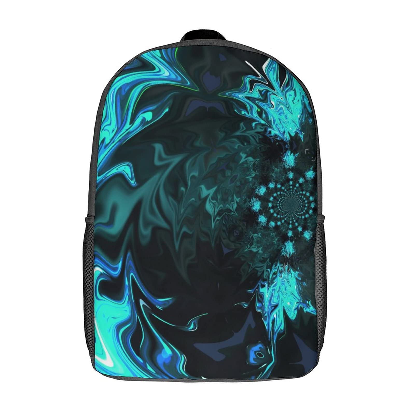 Sac à dos d'école imprimé en 3D relief bleu grand volume - 8