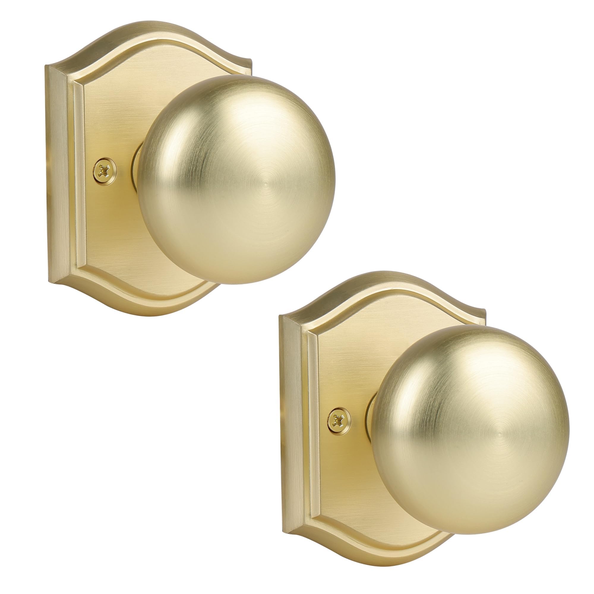 Vintage Brass Privacy Door Knob - Antique Style -16