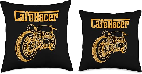 Miniatura 3 de American Cafe Racer Motorcycle Apparel and Merch Cafe Racer Biker Men Women Adult Teens Boys Girls Kids Youth Throw Pillow, 18x18, Multicolor