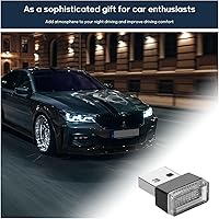 Vista 48 de 4 lámparas LED USB para el interior del automóvil, mini luz nocturna LED portátil, kit de iluminación ambiental de interfaz USB enchufable