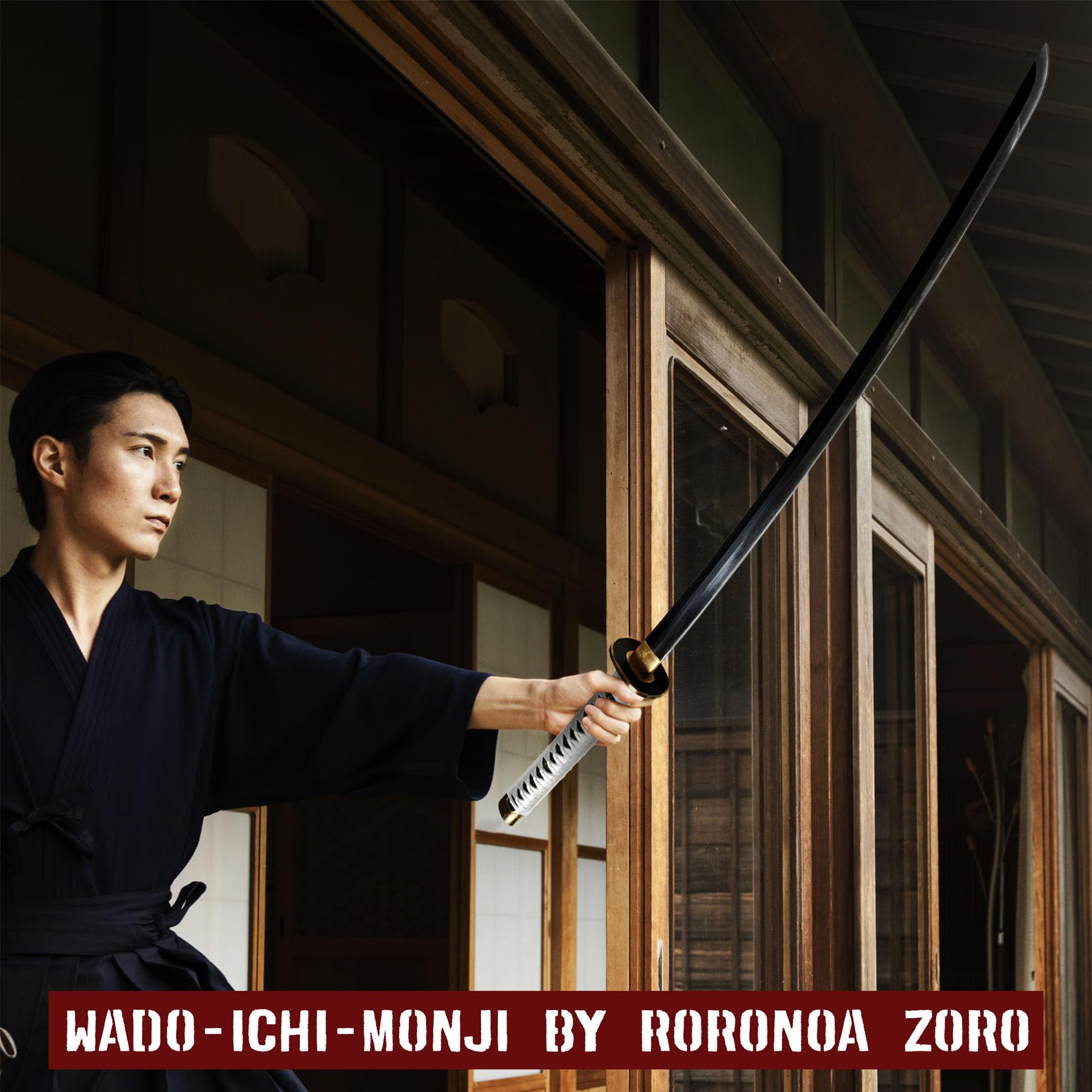 Swords and more Wado-Ichi-Monji von Roronoa Zoro Katana - Handgeschmiedet - One Piece Schwerter Wado Ichimonji, Metall Schwerter aus Carbon Stahl mit Scheide 101 cm, Zoro Schwert für Zoro Cosplay