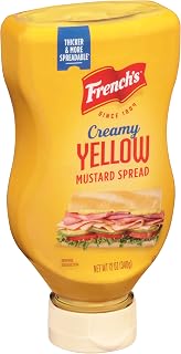 French's Creamy Yellow Mustard Spread, 12 oz (Pack of 8)