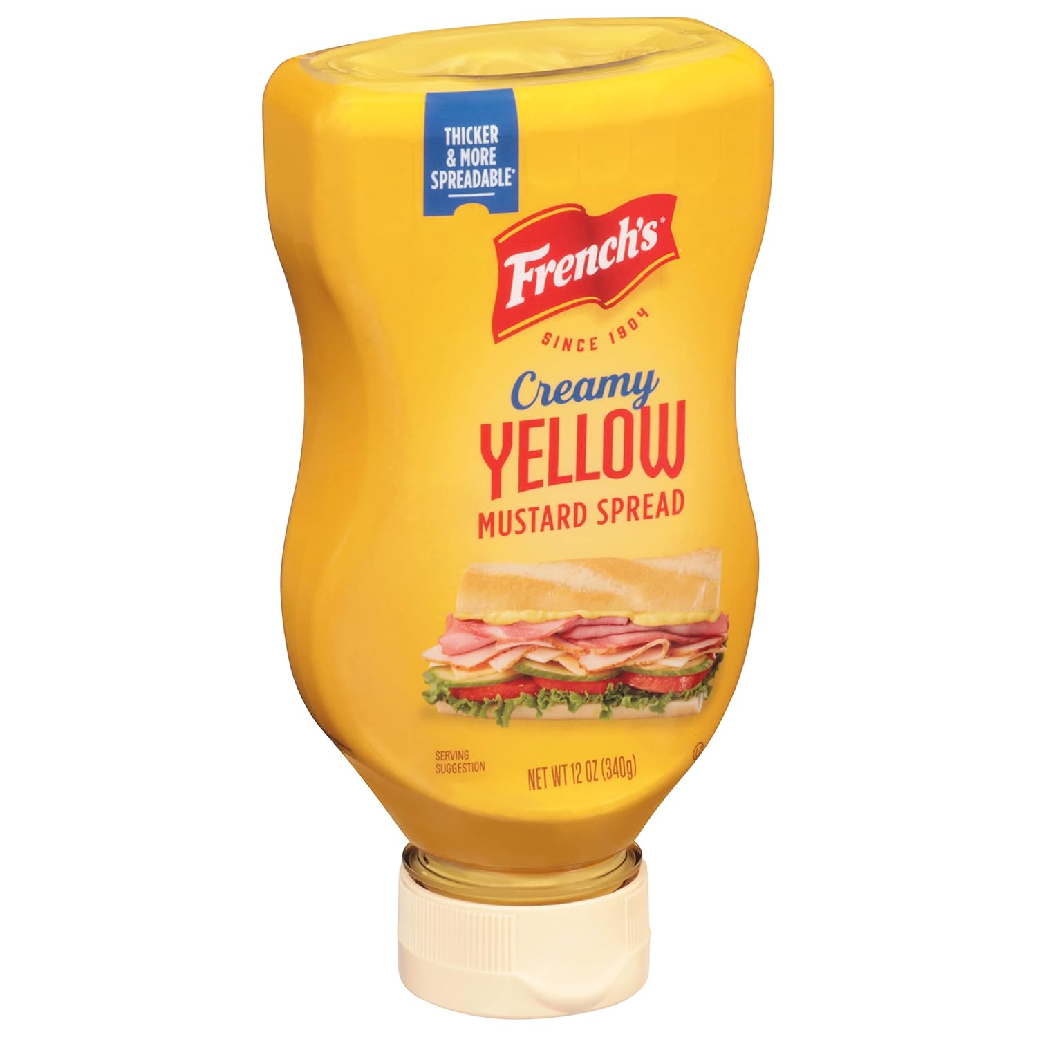 French's Creamy Yellow Mustard Spread, 12 oz (Pack of 8)