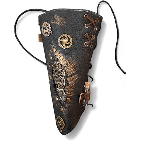 Antique Steampunk Leather Wrist Bracer