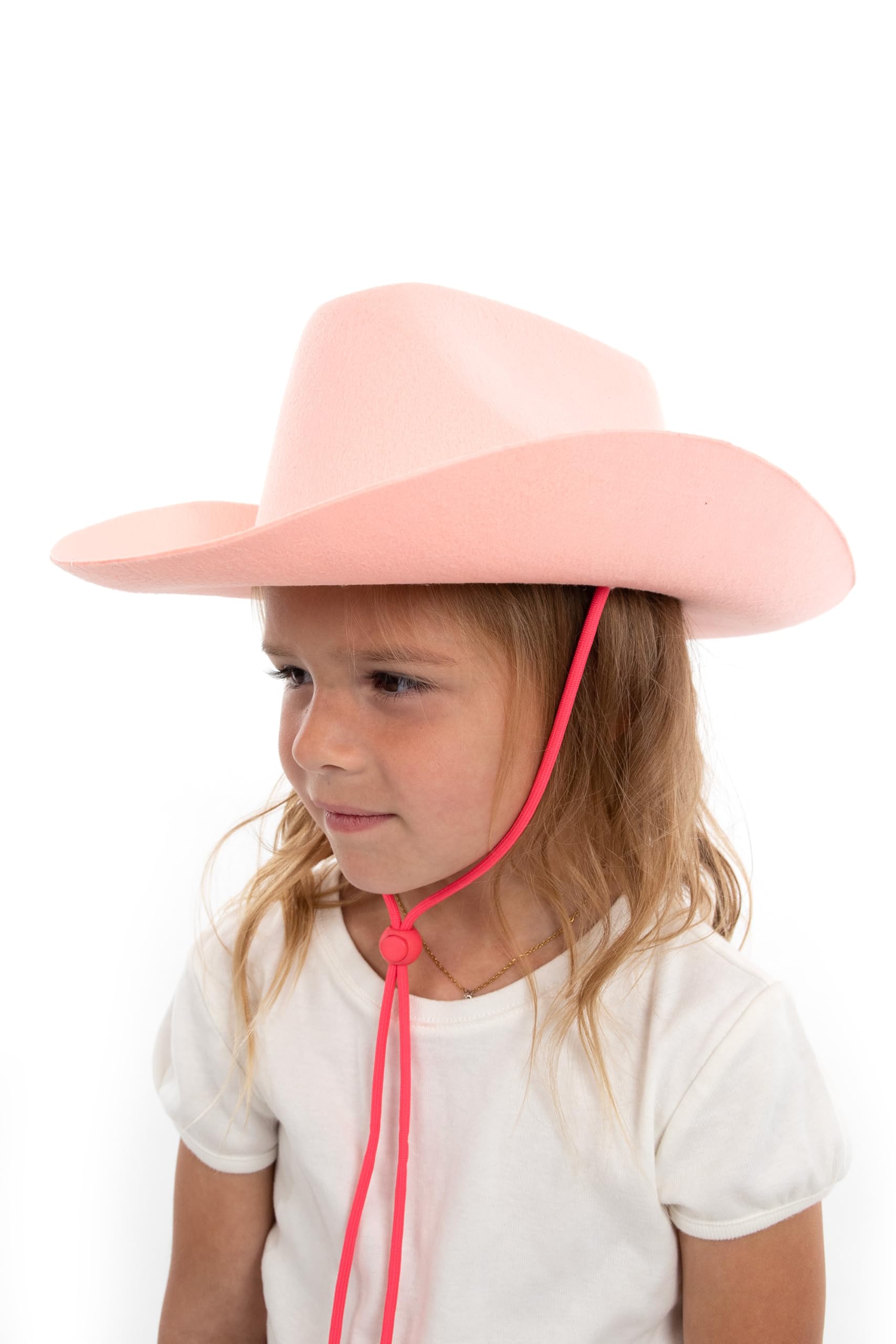 Little Adventures Costume Cowboy and Cowgirl Felt Hats (Light Pink)