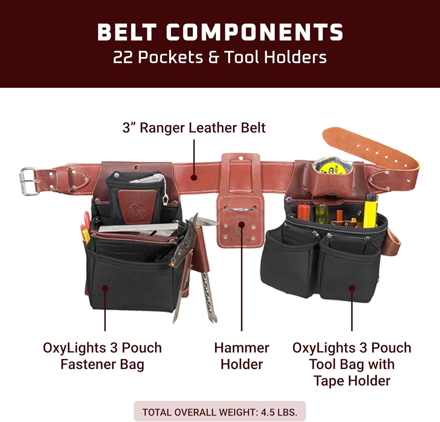 Occidental Leather OxyLights Framer - Utility Holster Pouch Package with Double Outer Bag - Made in USA