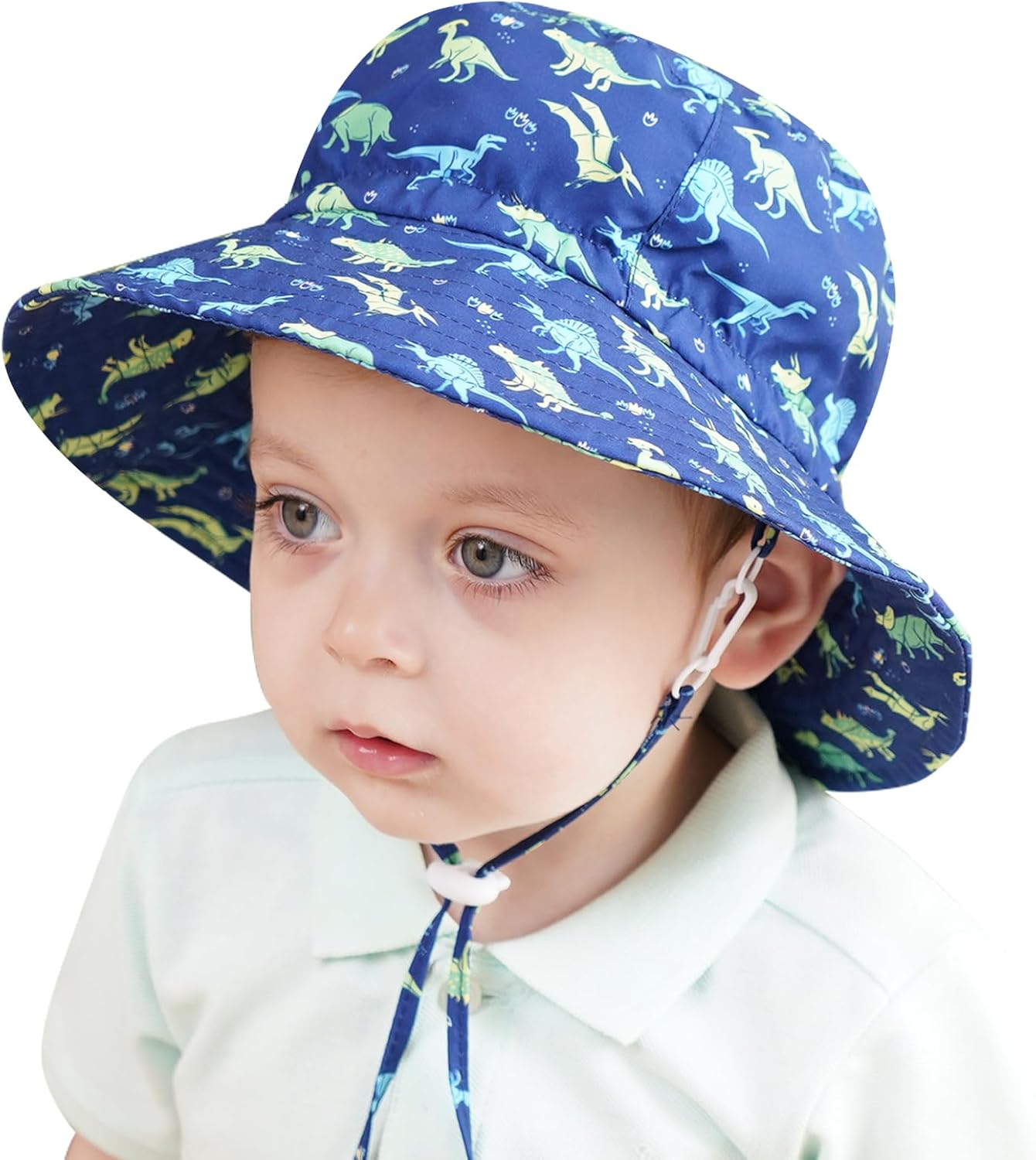 Baby Sun Hat Wide Brim Sun Protective Toddler Kids Beach Bucket Hat Summer for Boys 0-5T - Image 2