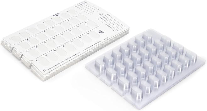Ezy Dose Disposable 31-Day Pill, Medicine, Vitamin Organizer Box | Monthly Planner Refill Pack | Kit includes 12 Cards and Blisters