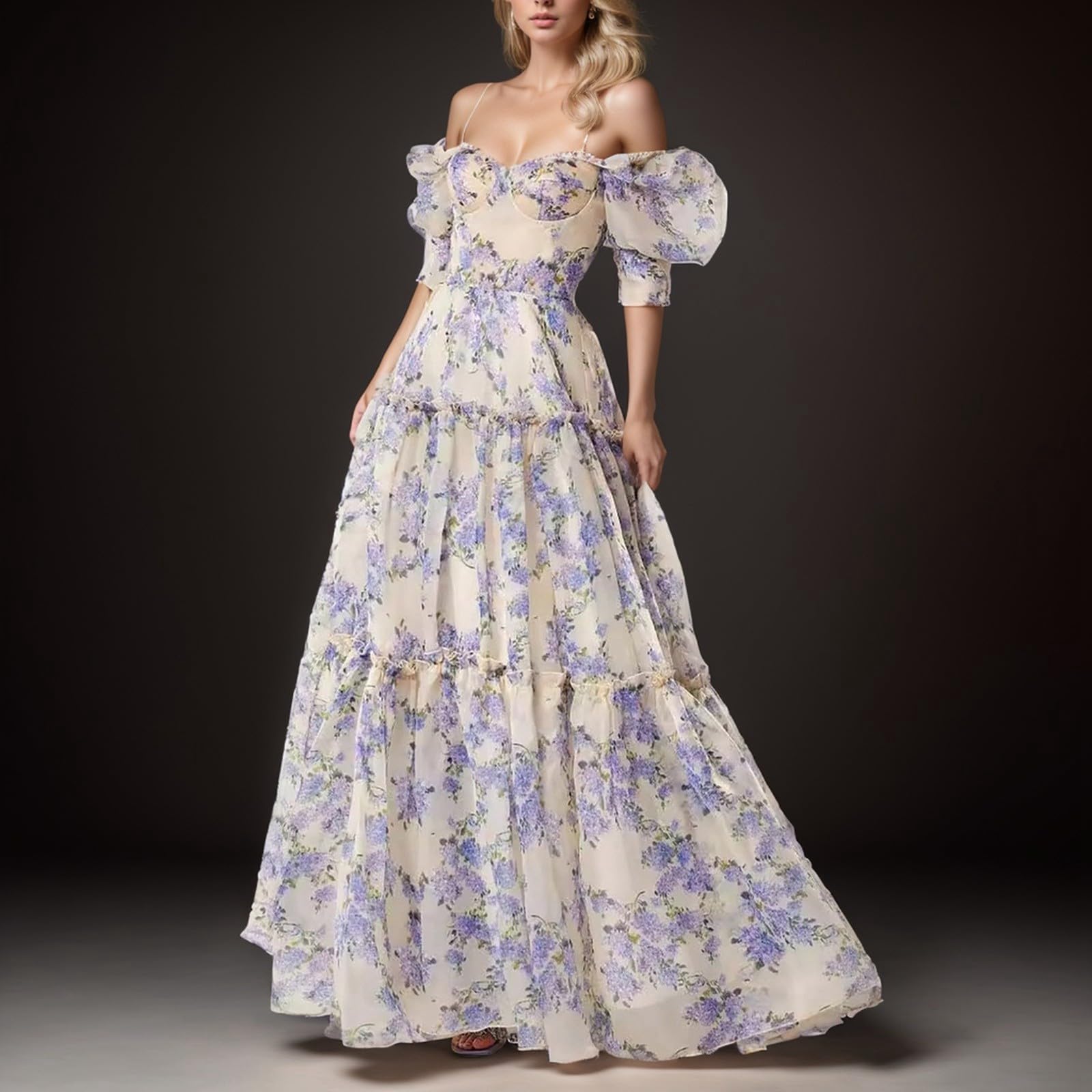 Vestidos de verano de moda para primavera y verano, hombros descubiertos, vestido largo y elegante, vestido de noche, vestido de invitada de boda, vestido de fiesta