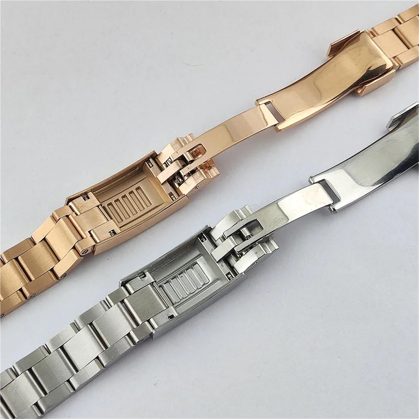 Cinturino in acciaio inossidabile da 20 mm con lunghezza regolabile, sgancio rapido adatto for uomo e donna, universale