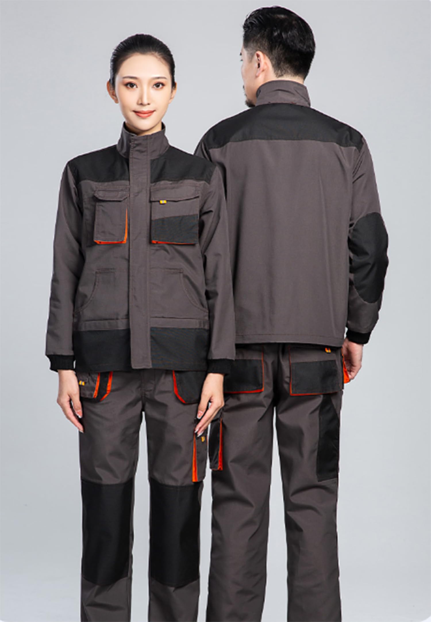 Mono de Trabajo Unisex Duradero para protección Laboral Traje de Mono de Manga Larga Chaqueta y pantalón con múltiples Bolsillos para talleres de Soldadura Ingeniería