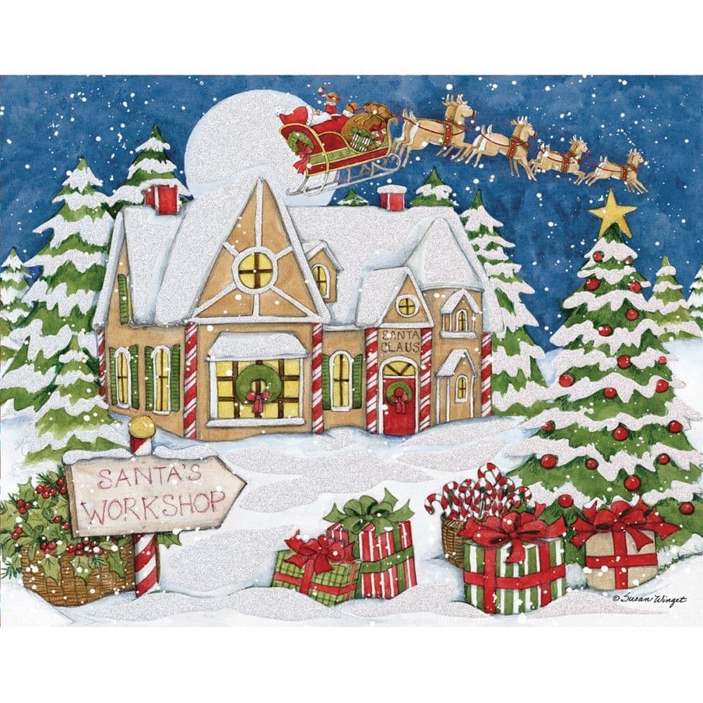 Lang Santa's Workshop Boxed Christmas Cards (1004894), Red, White, Green - Image 2