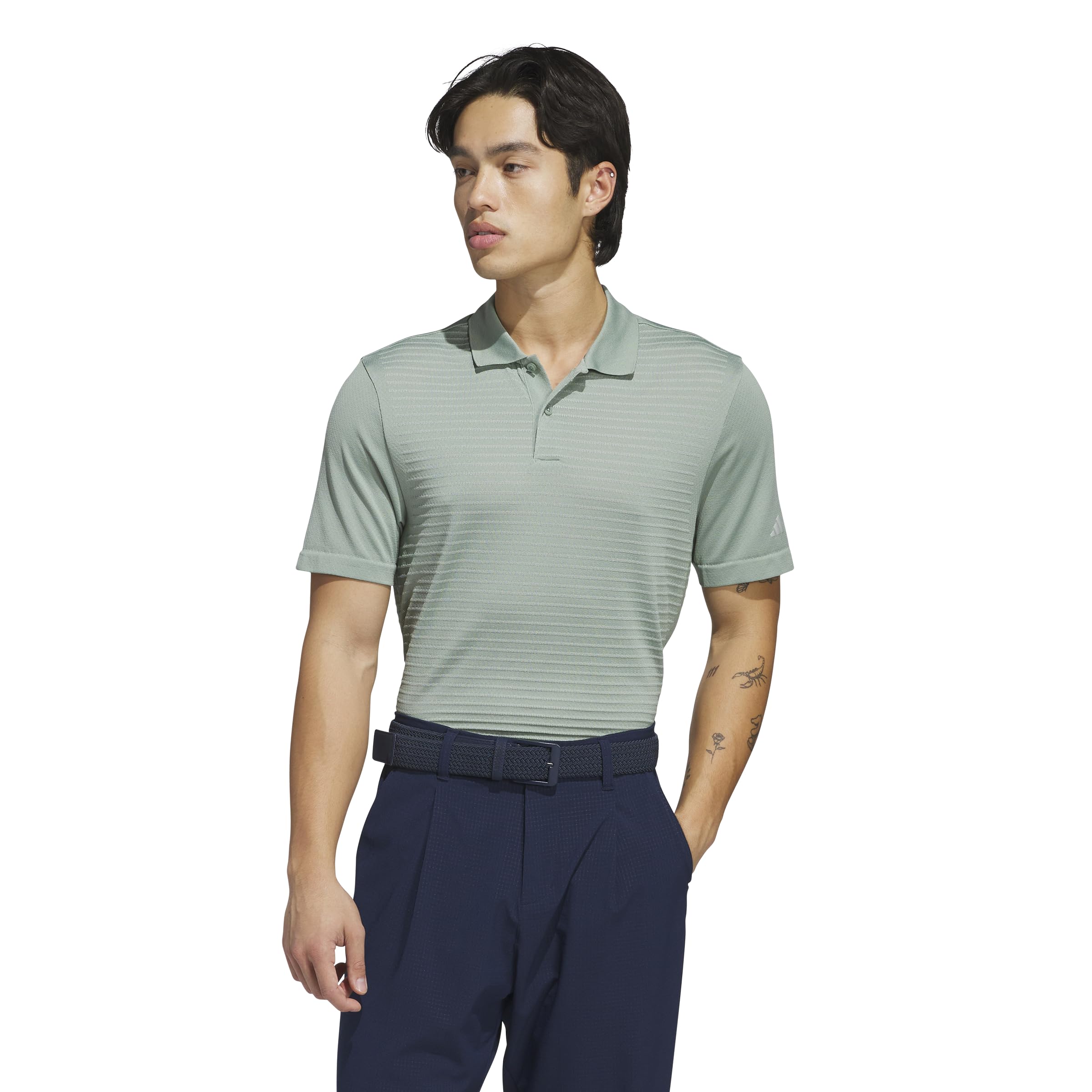 adidas Men's Ultimate365 Tour Seamless Polo Shirt, Silver Green 23, Medium