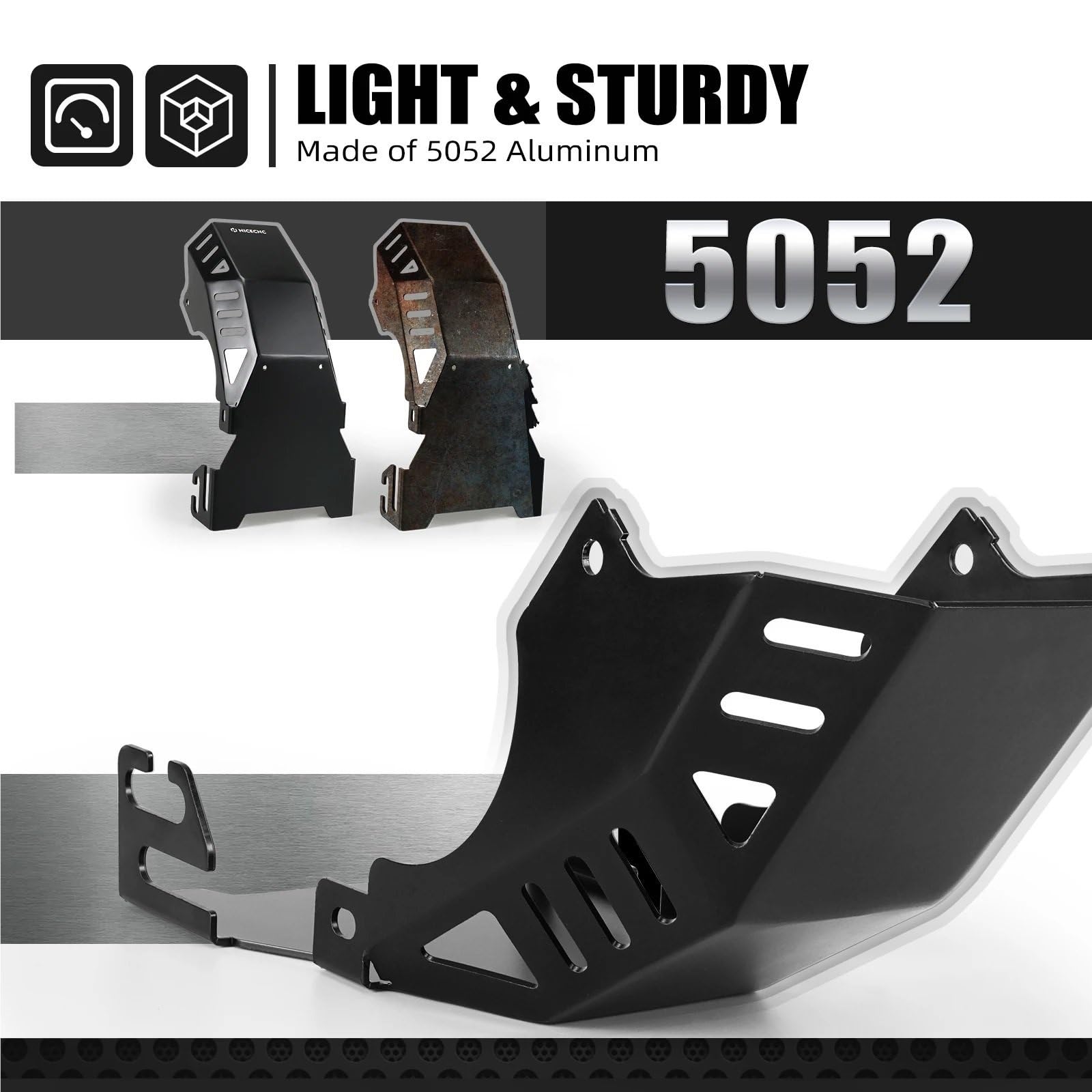 Motociclette protezioni motore Adatto per piastra di protezione del telaio del motore in alluminio Surron Light Bee X Adatto per SUR-RON Light Bee S L1E Segway X160 X260 Dirt Bike Piastra Paramotore M