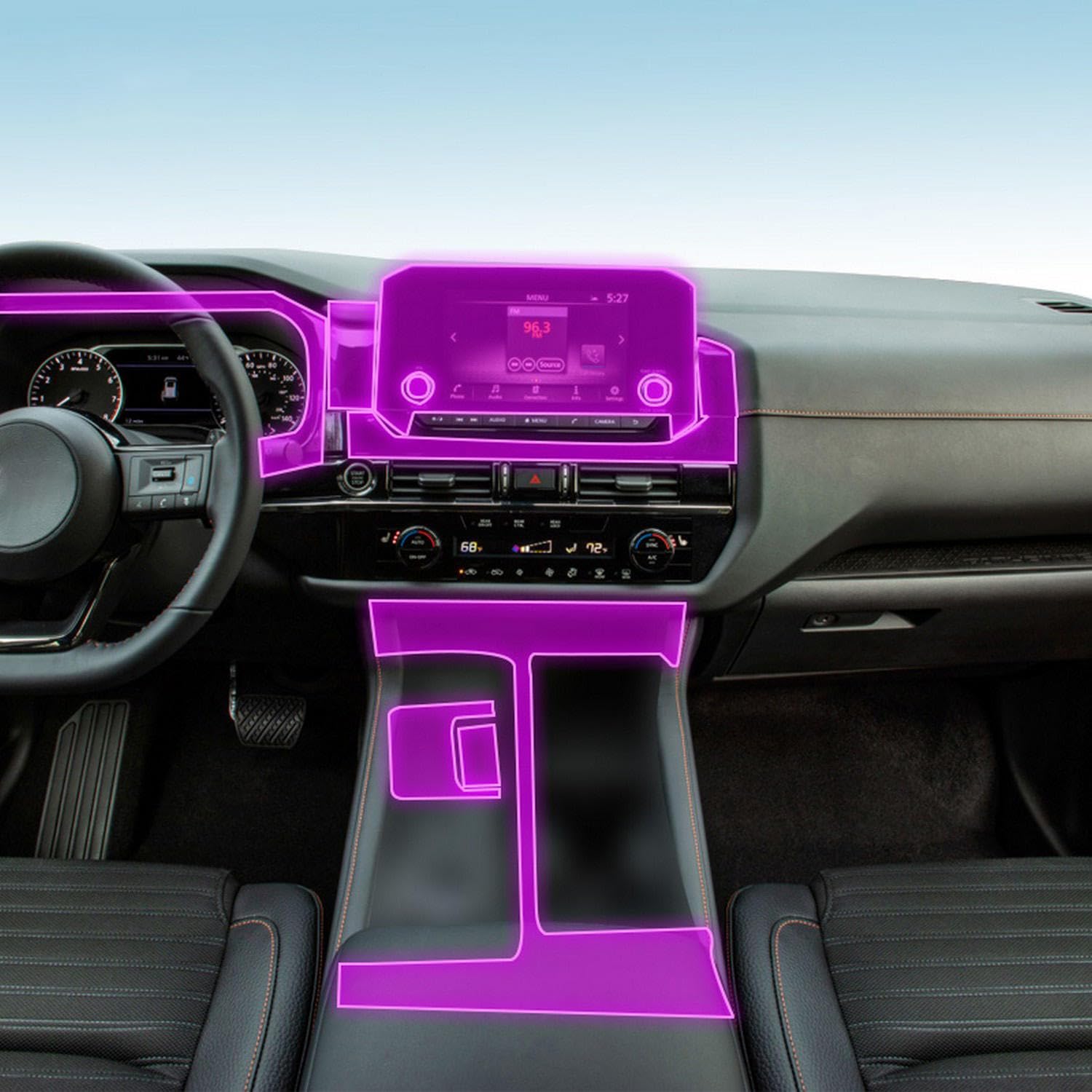 Film de Réparation Anti-Rayures pour Console Nissan Pathfinder 2023 - 3