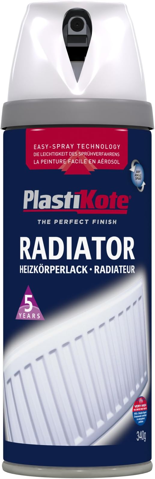 Plasti-kote 26100 400ml Radiator Gloss - White