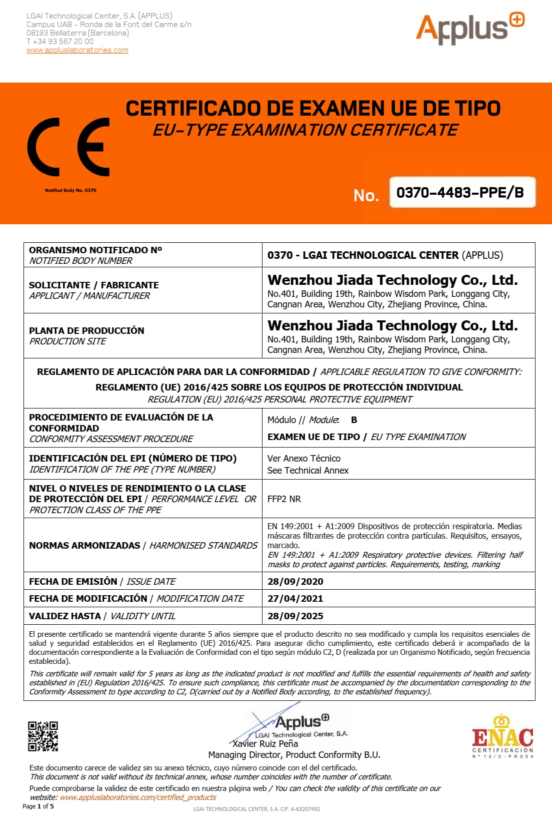 25 Masques FFP2 Certifiés CE | 5 Couches, Haute Filtration, Protection Certifiée | Taille Adulte, Emballage Individuel, Jetables, sans Valve (Bleu marine)