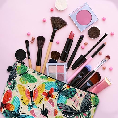 Miniatura 9 de Bolsas de cosméticos para mujer, pequeña bolsa de maquillaje de girasol para bolso, bolsa de aseo de viaje, accesorios organizador con cremallera,