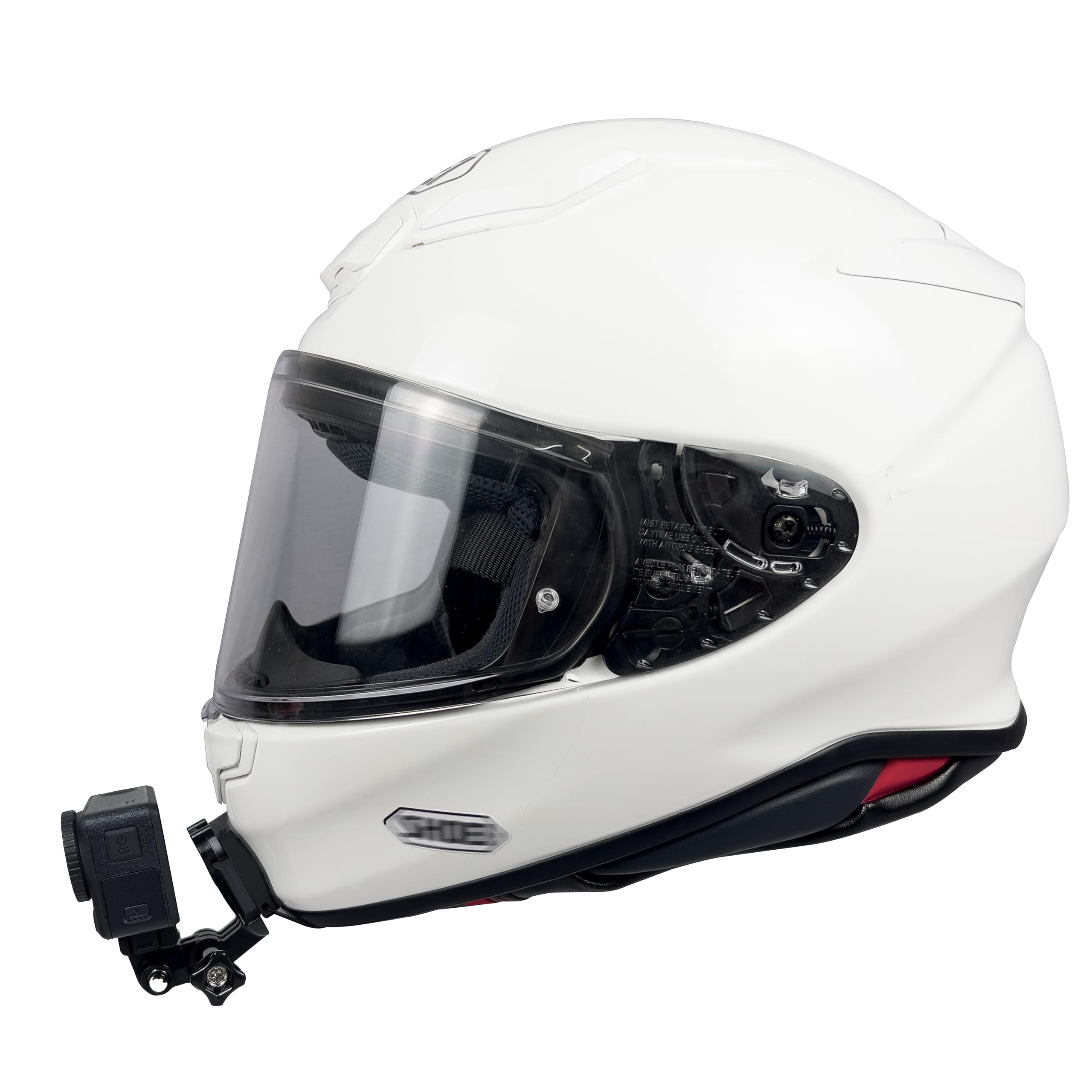 JINGXIN Specjalnie zaprojektowane mocowanie podbródka do kasku SHOEI Z8, z samoprzylepnymi uchwytami na kask z mocowaniem na klamrę, pasuje do kamer sportowych GoPro Hero 13 12 11 10 Max 9 8 7 6 5