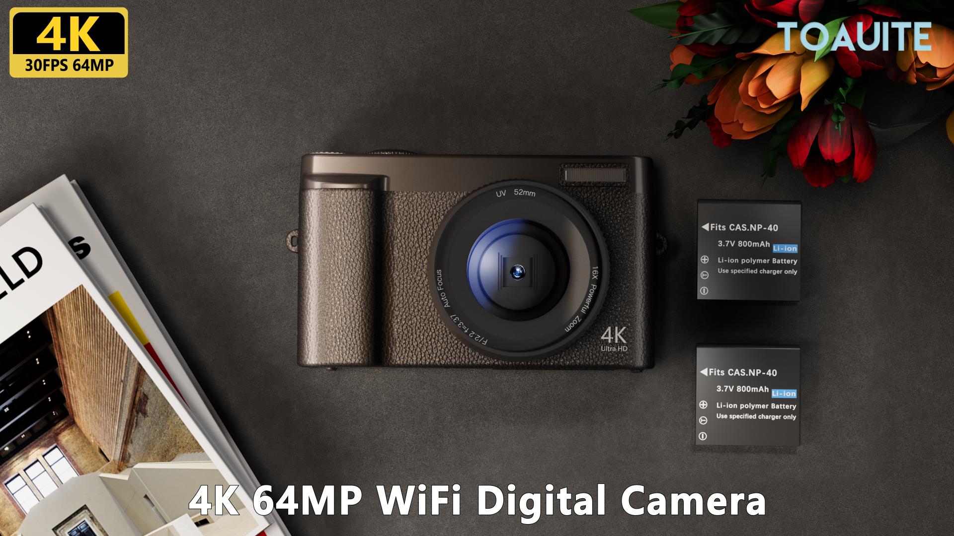 Amazon.com : 4K Digital Camera for Photography, with WiFi, 180