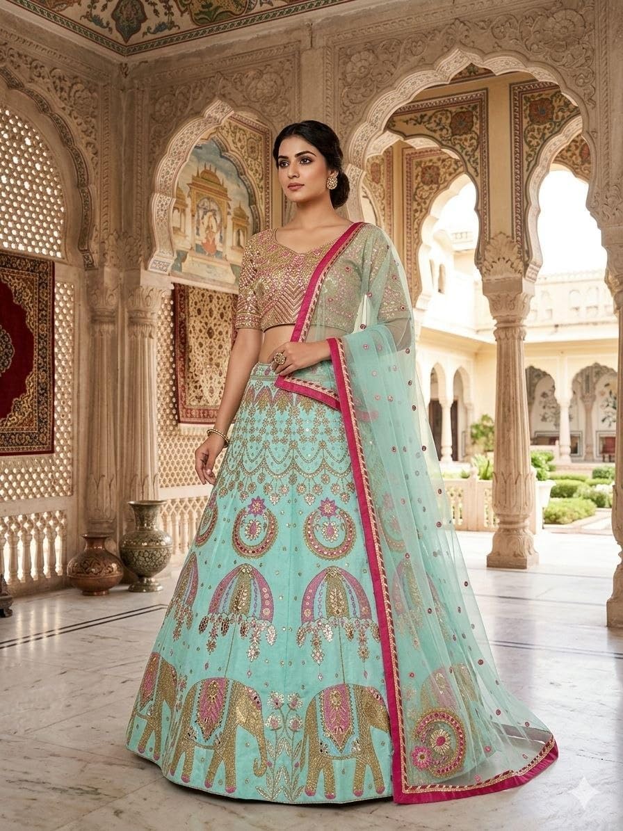 Lehenga Choli Set with Dupatta For Women Ready To Wear for women.