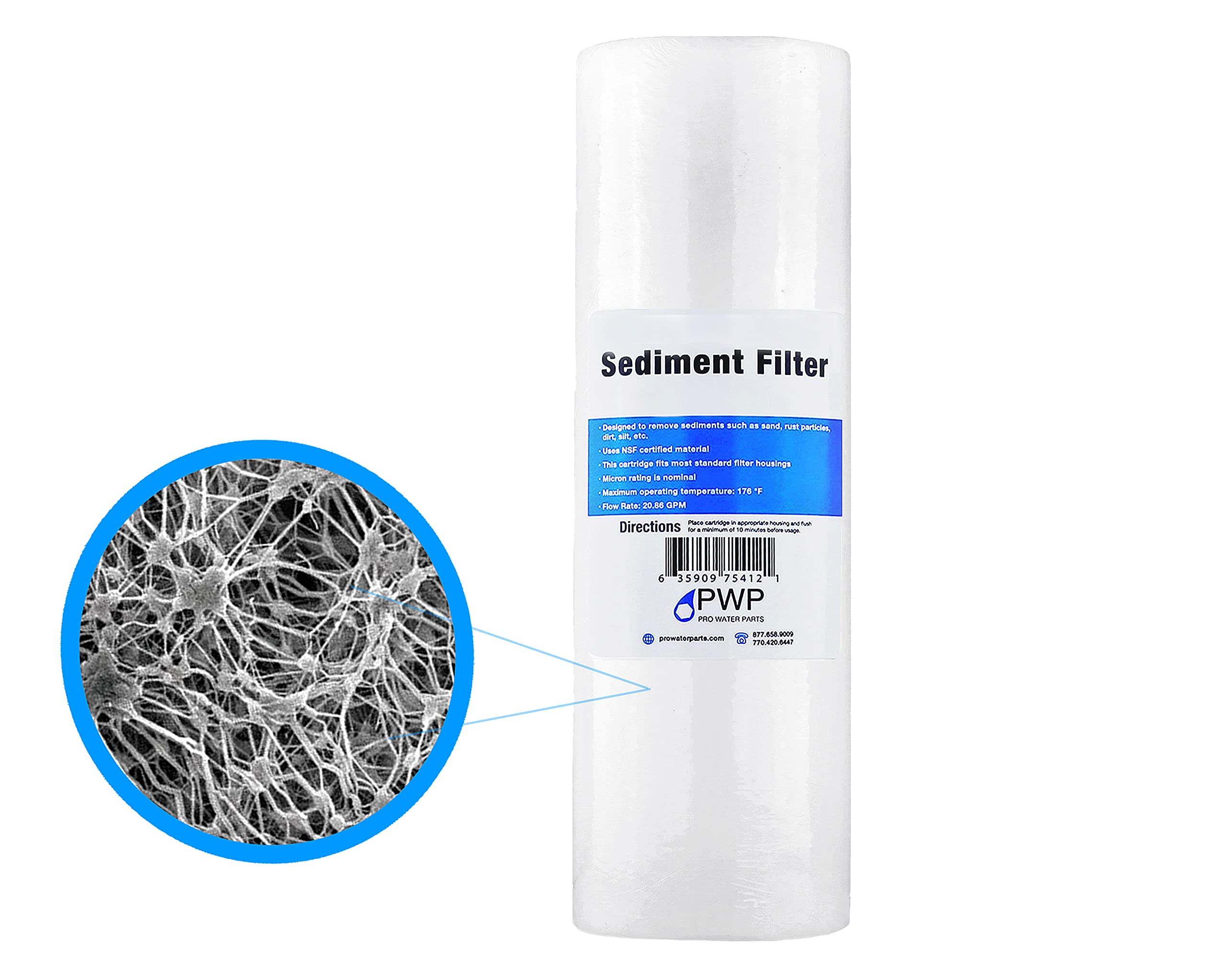2 5x5 Sediment Meltblown Water Filter 10 micron — view 2