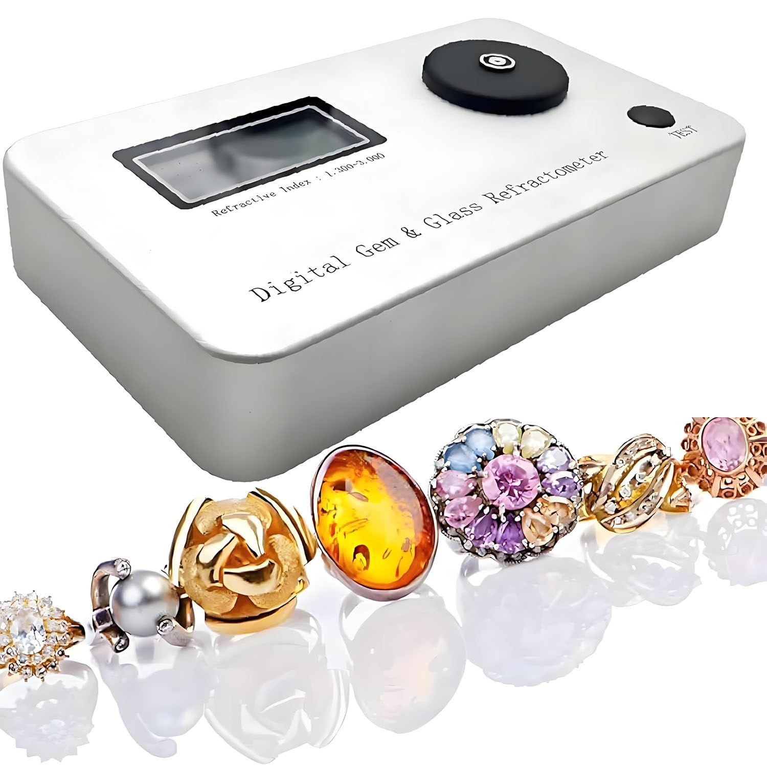 ROEFETY Digital Gemstone Refractometer,Portable Gem Refractometer