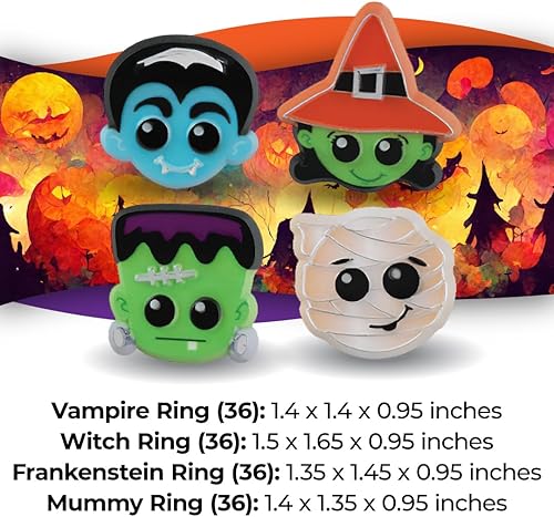 Miniatura 2 de SugarMeLicious Anillos para cupcakes, divertidos adornos espeluznantes para tartas para niños, fiestas de Halloween, suministros de fiesta temática
