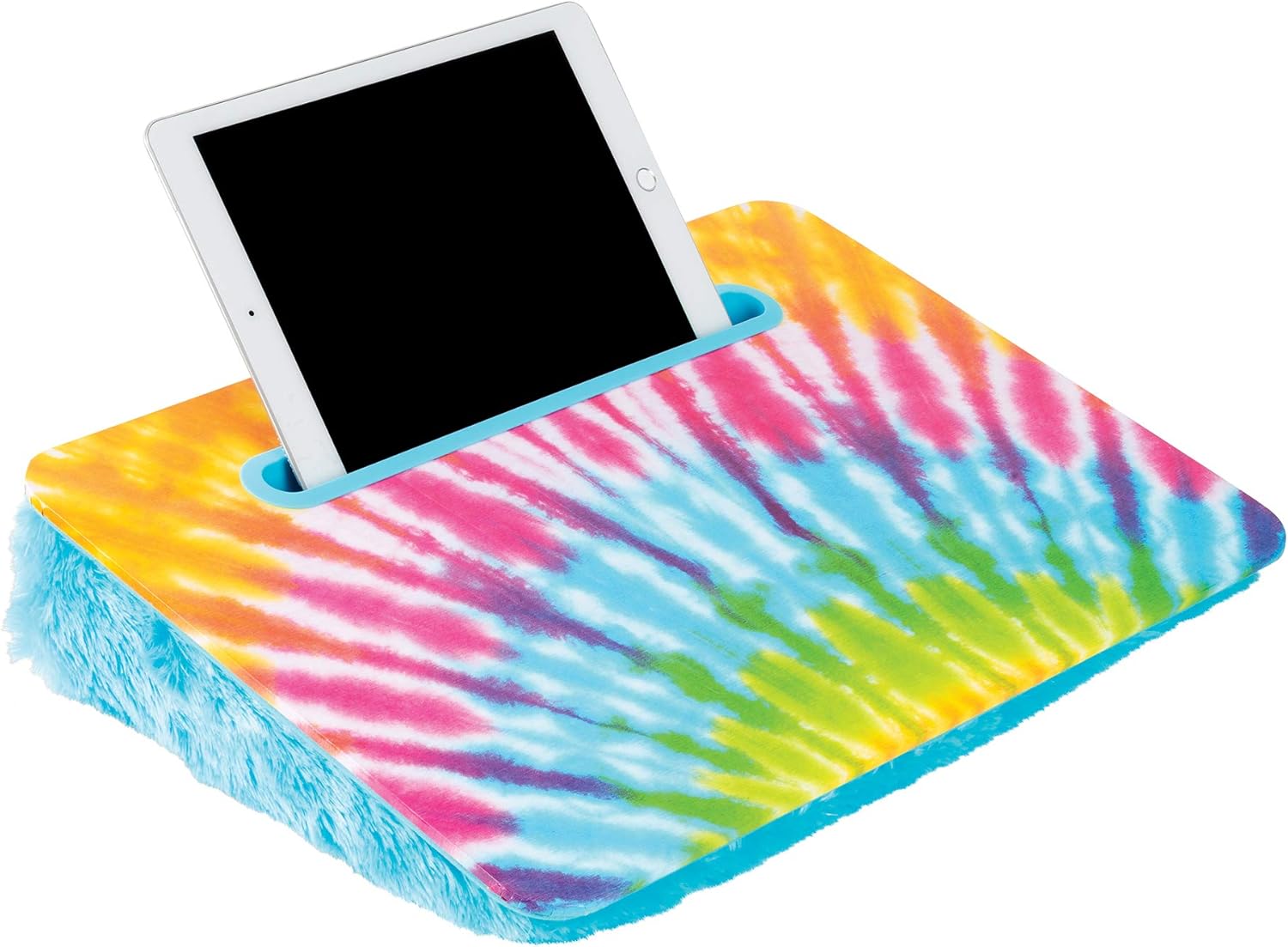 60% Off Discount Three Cheers for Girls by Make It Real - Tie Dye Lap Desk - Laptop Desk with Tablet, Phone, or Device Holder - Lap Desk for Kids with Pillow Cushion