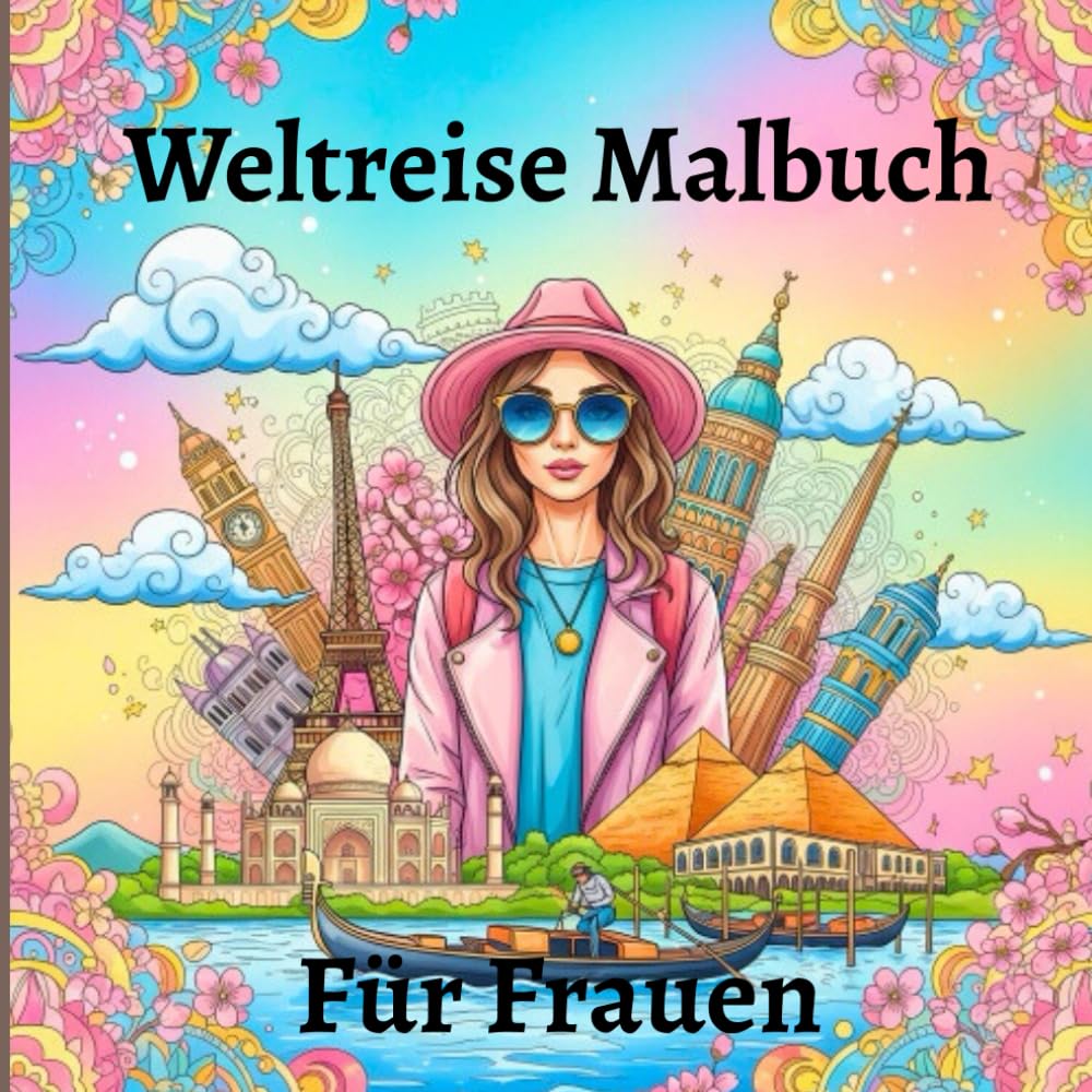 Weltreise Malbuch Für Frauen: Entdecke die Welt mit Stift und Fantasie