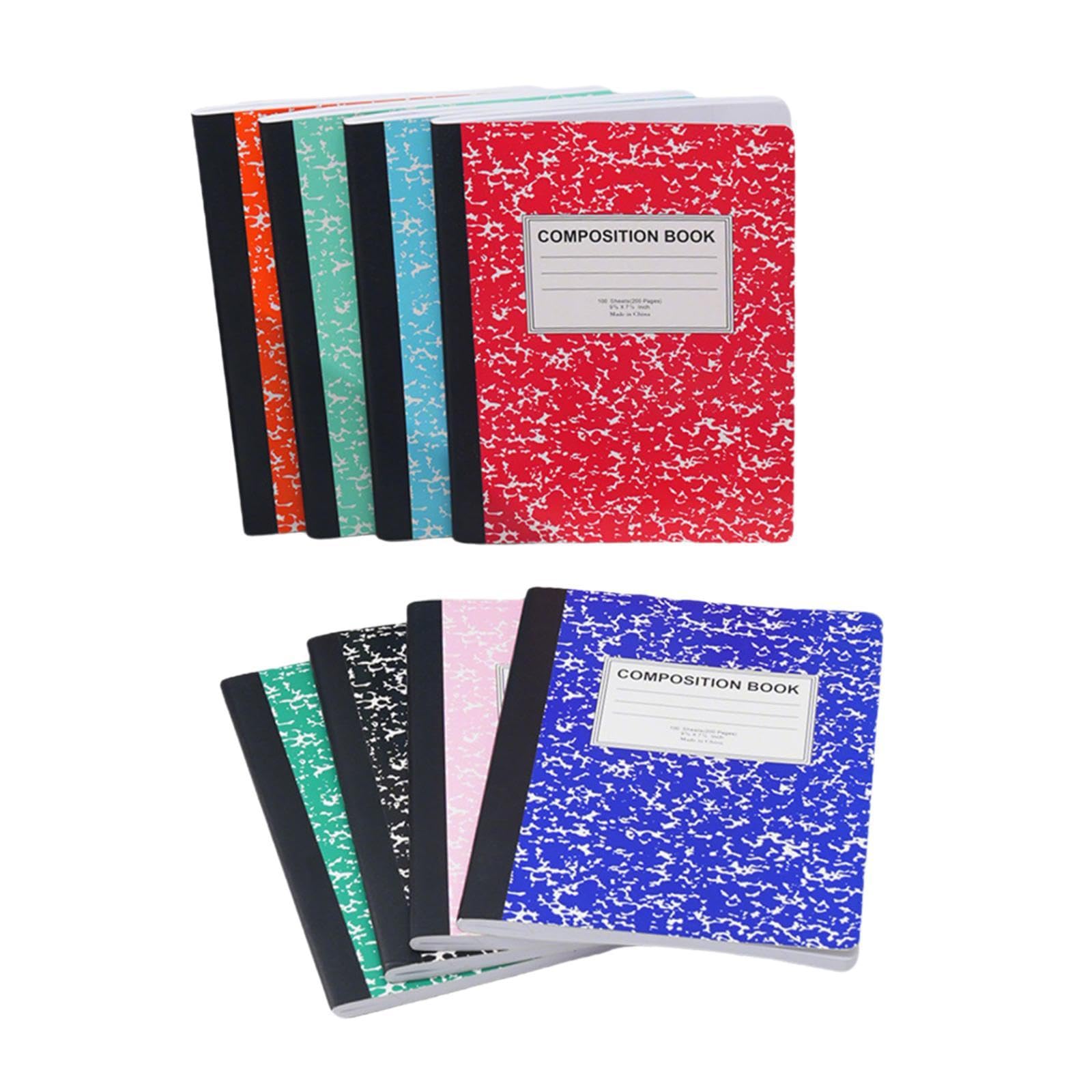 8 Piezas Cuaderno Libreta de Apuntes Diario Agenda Escolar Bloc de Notas con Tapa Blanda Flexible para Estudiantes Profesionales Y Escritores B, Multicolor