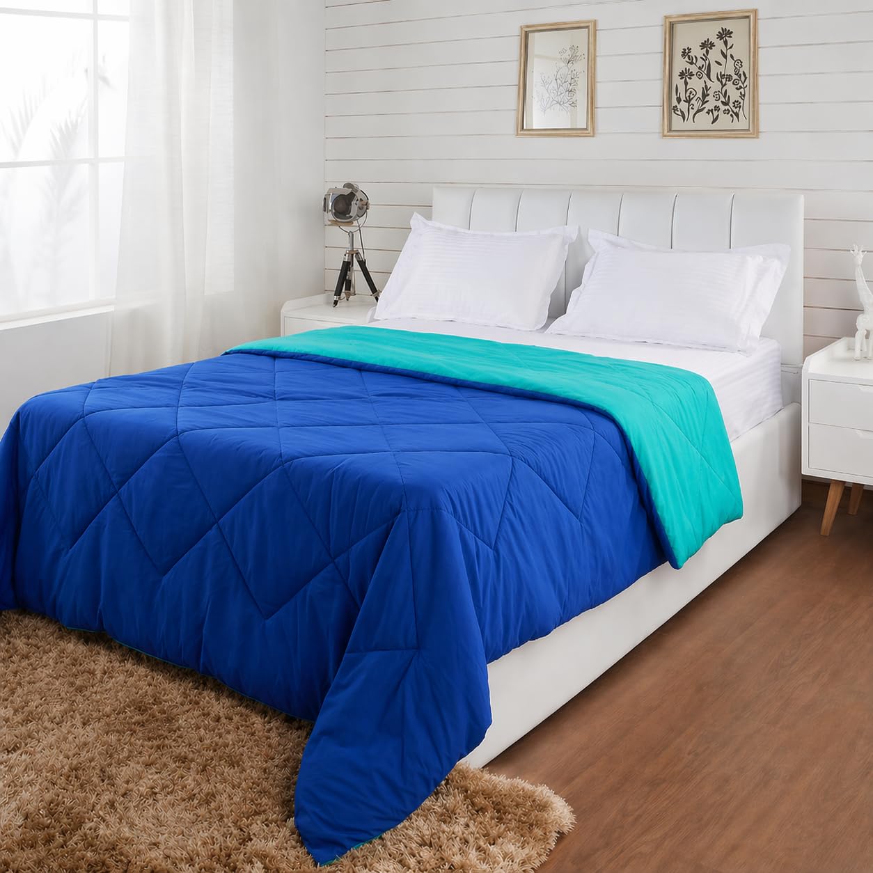 peps micro polyester comforter 60x90 inches | soft quilted blanket for all seasons | lightweight, breathable & durable single bed comforter
